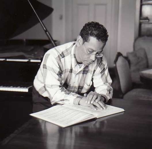 Larey works in his office at the University of Cape Town, where he served as director of UCT’s South African College of Music. 