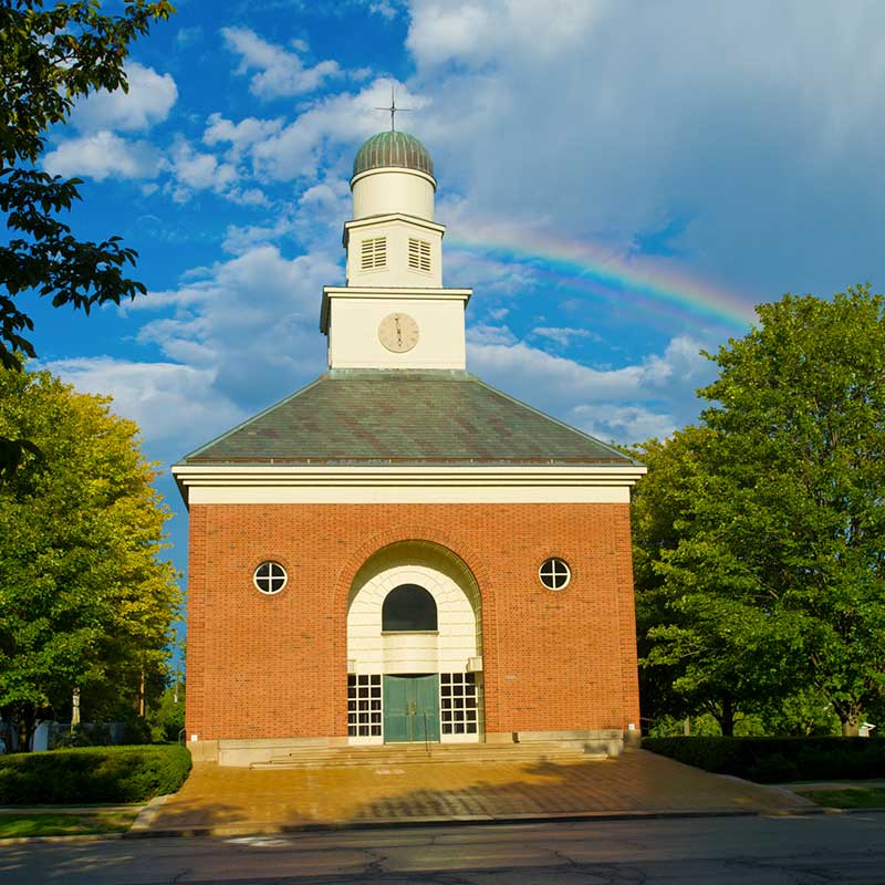 Rainbow over Evelyn Chapel