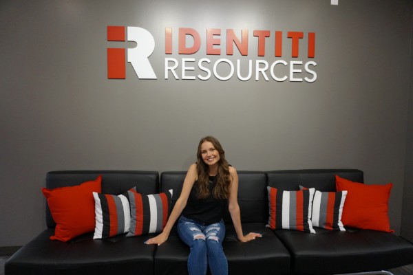 Esther with the Identiti sign
