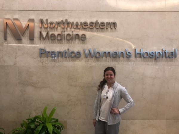 kara with the northwestern medical sign