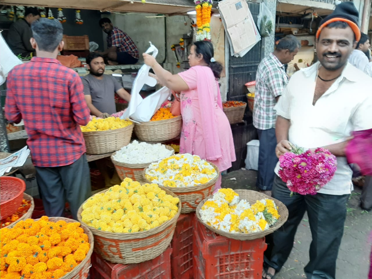 Flower market, Mumbai, India