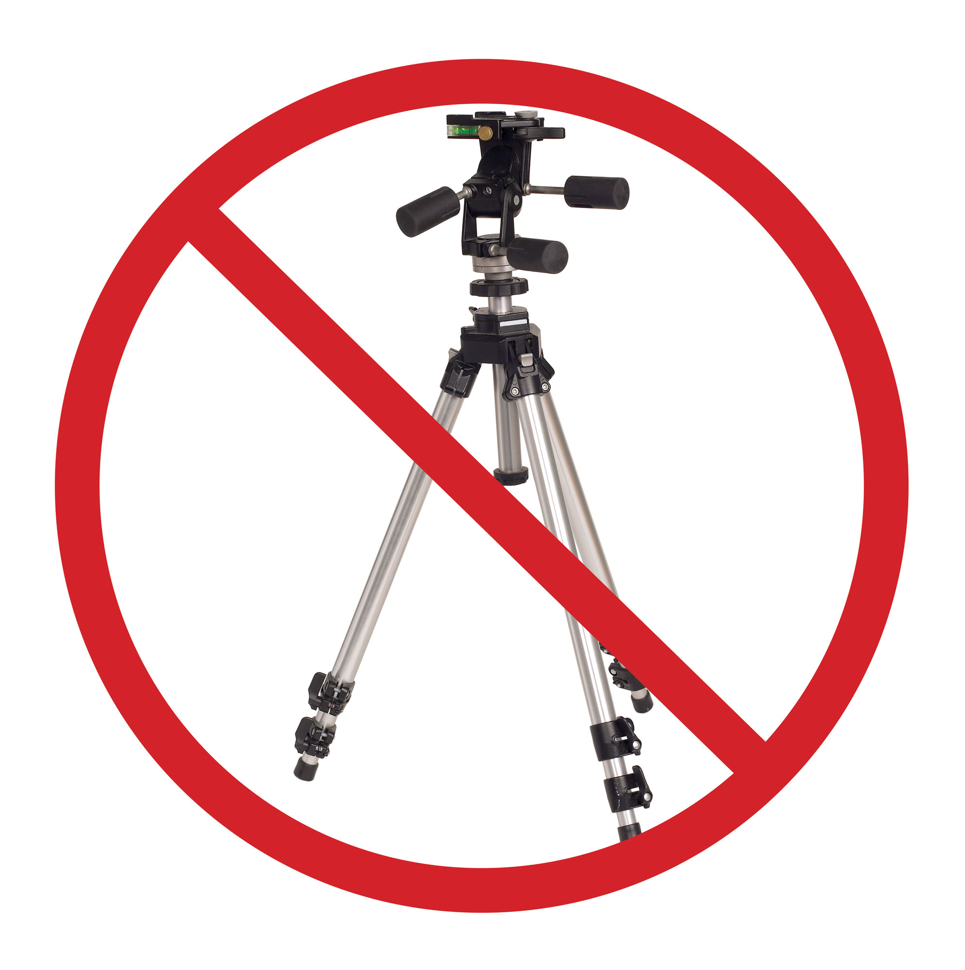 No tripods permitted