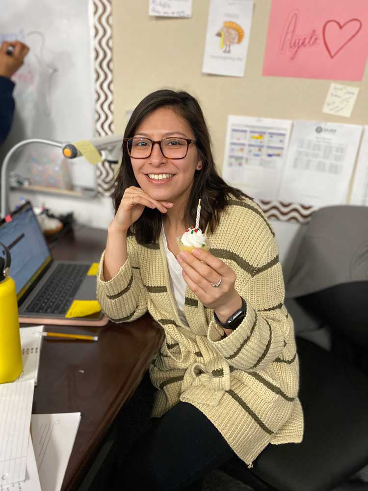 Eli Ayala in her classroom