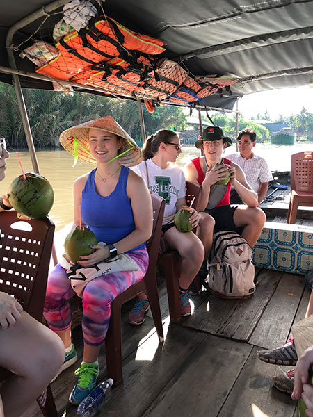 Environmental Studies Students on a Boat