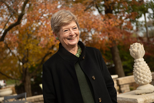 Georgia Nugent was named Illinois Wesleyan’s 20th president — and its first woman president — on Nov. 14, 2019.