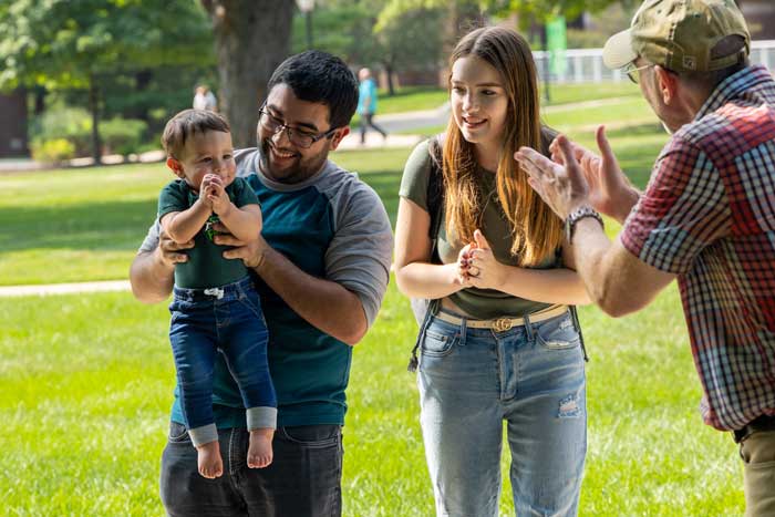 Ellie Reineke ’23 shared the story of the overwhelming support she received from IWU faculty when she and her fiancé, Hector Torres ’23, were expecting a baby during their sophomore year.