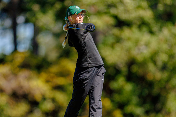 Titan women’s golf star Lexi Onsrud ‘24 was one of the Academic All-Americans that pushed Illinois Wesleyan’s total to 150 in 2023.