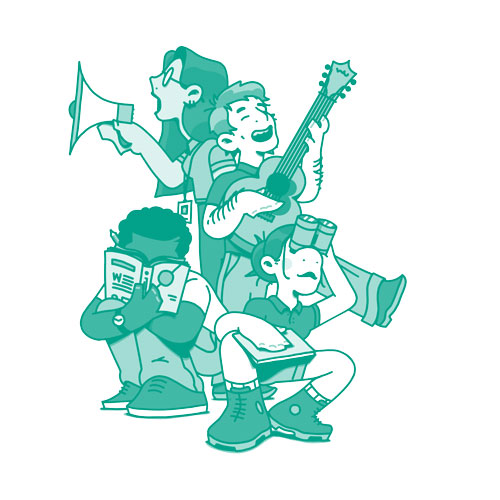 Liberal Arts Graphic of Students