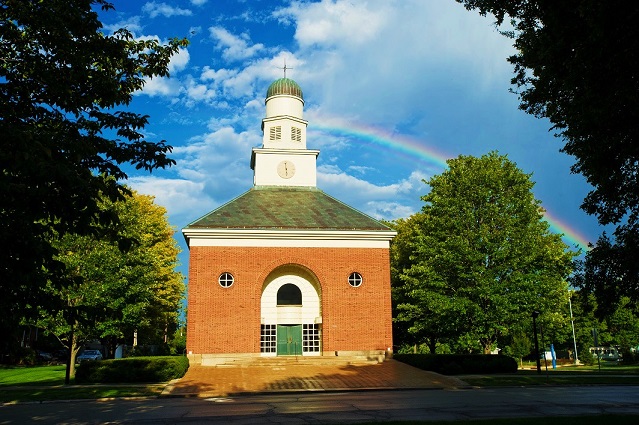 Evelyn Chapel with rainbow