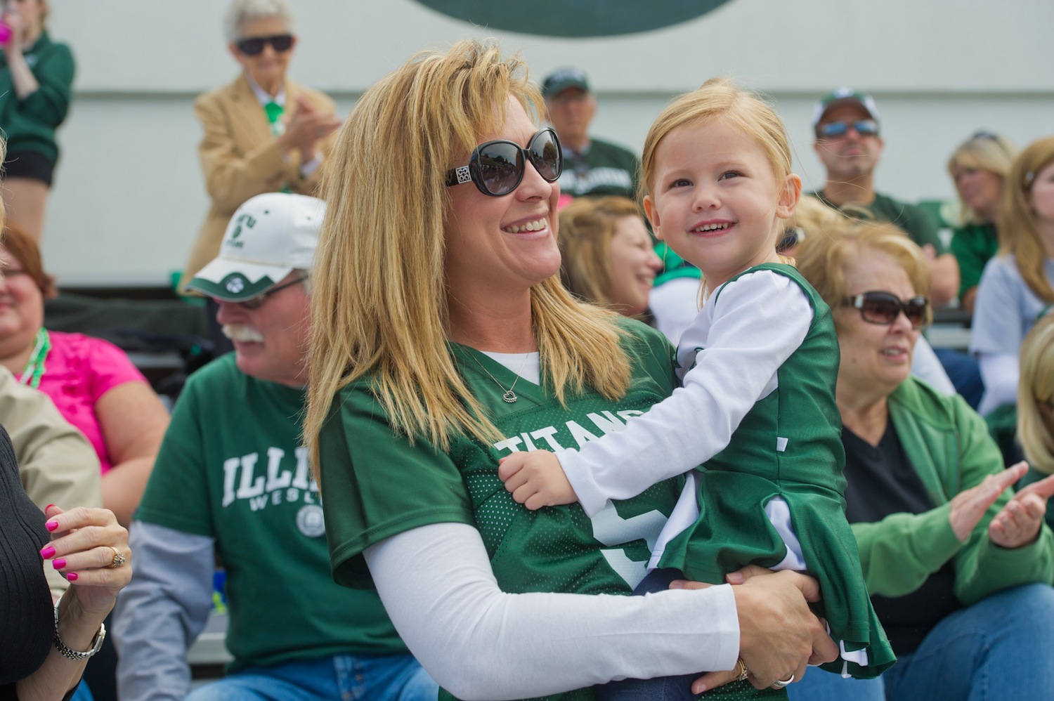 Titan families show their support during Family Weekend.