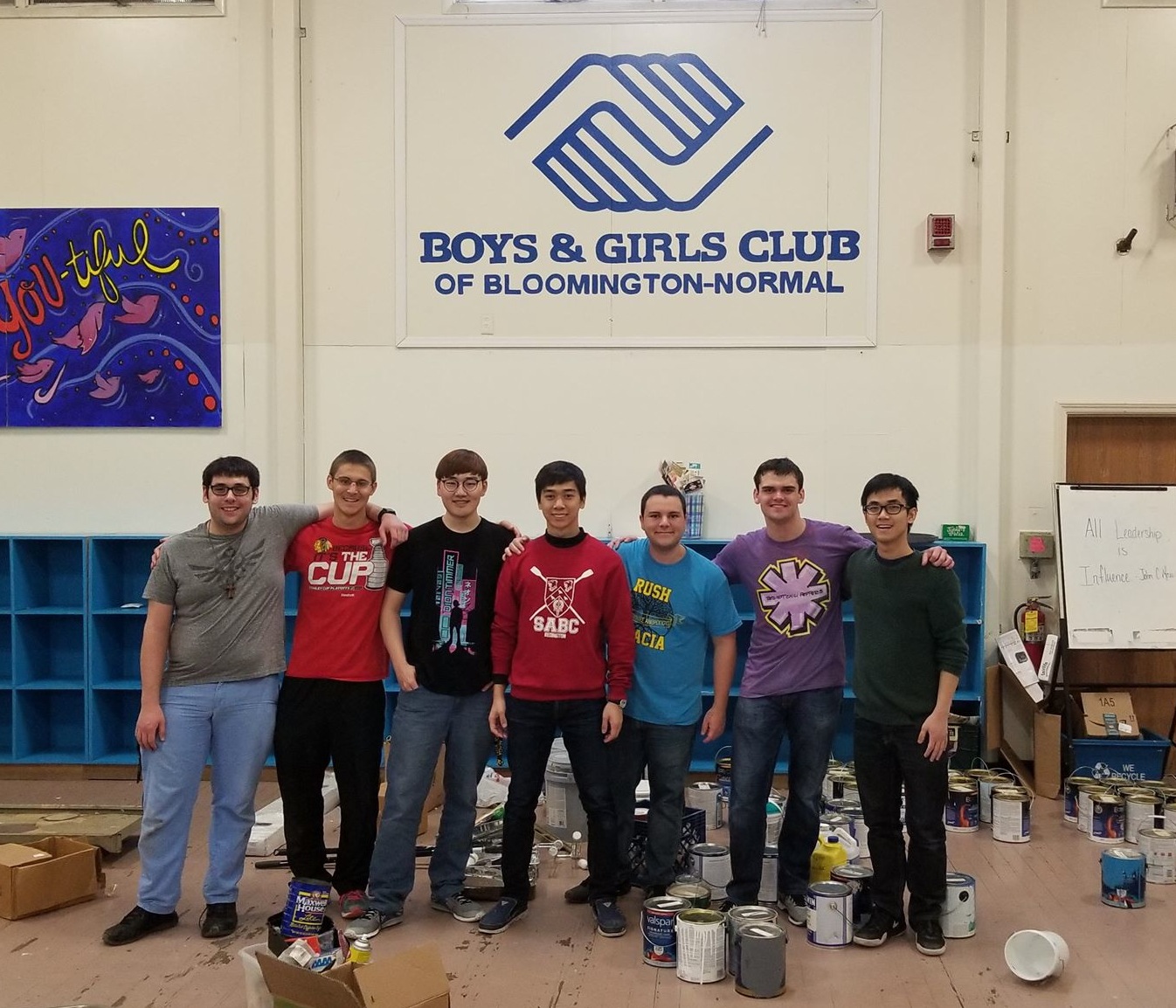 Acacia members at Boys and Girls Club