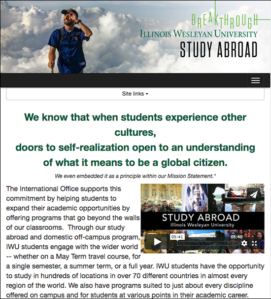 Study Abroad Website