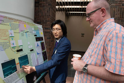 Liu presenting at the 2018 John Wesley Powell Student Research Conference.