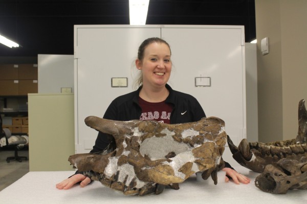 Rachel with the skull