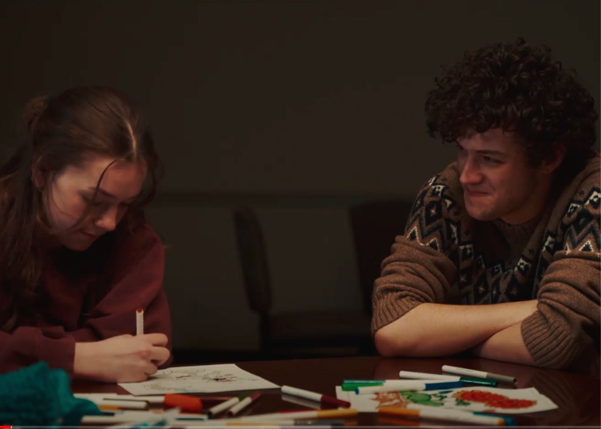 Julianne Cozette '22 and Richard Diamond '22 star in the short film "Be Well," written and produced by Cozette