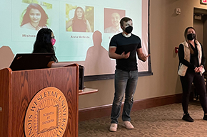 IWU students giving presentation