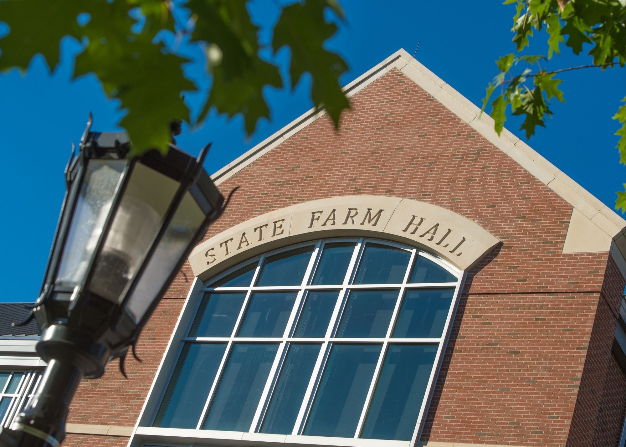 state farm hall with lamppost