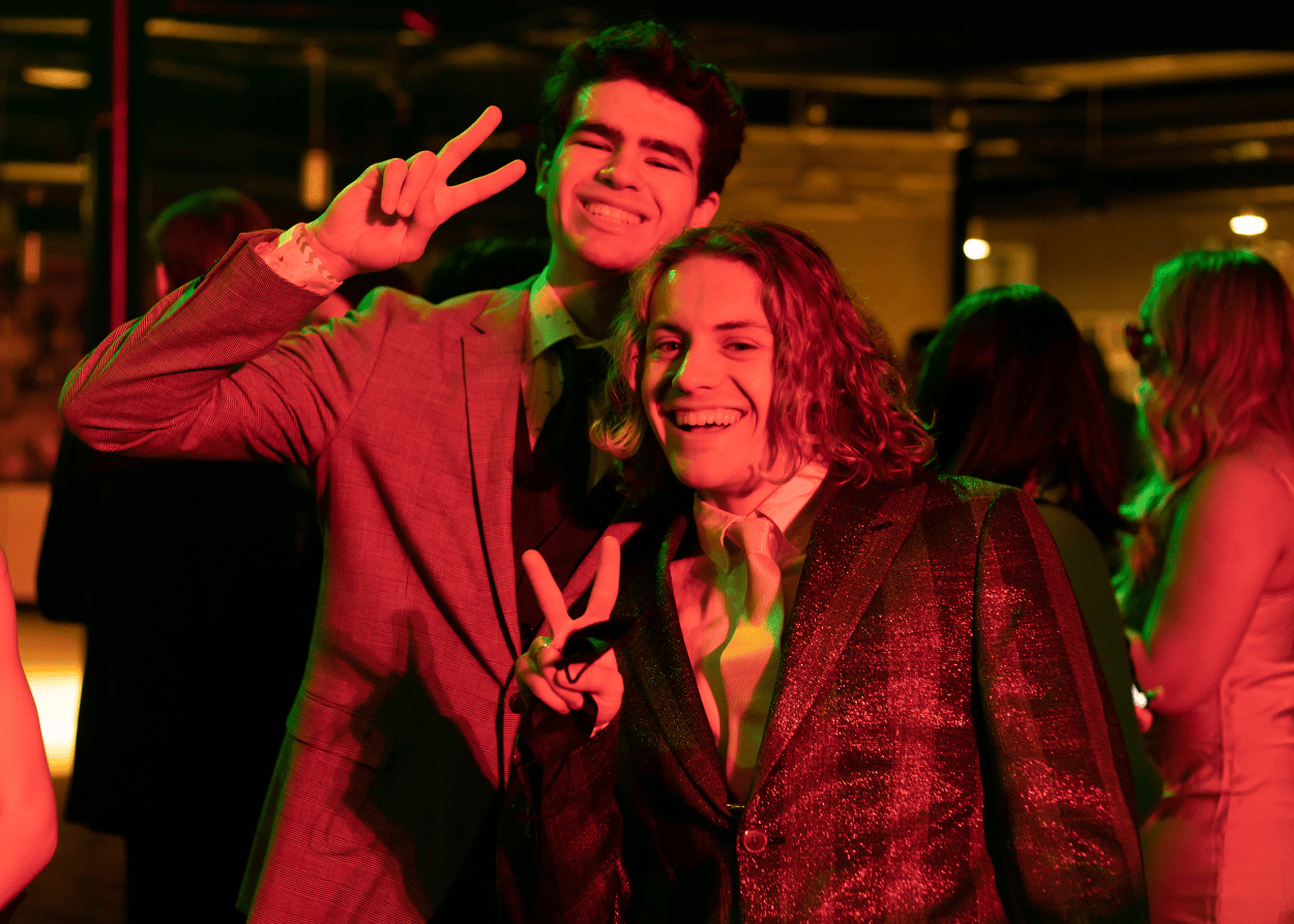 Two students pose for a photo at the 2022 Unity Gala