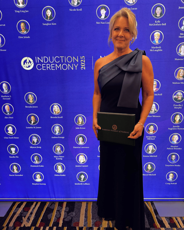 IWU Nursing Professor Brenda Lessen Knoll at induction ceremony for american academy of nursing FAAN award