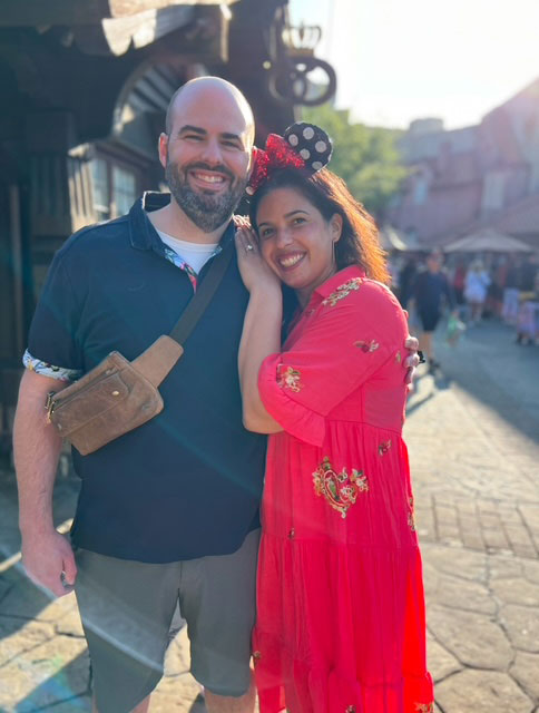 Matt '03 and Joanna '03 Nicolas in 2024 at Disney