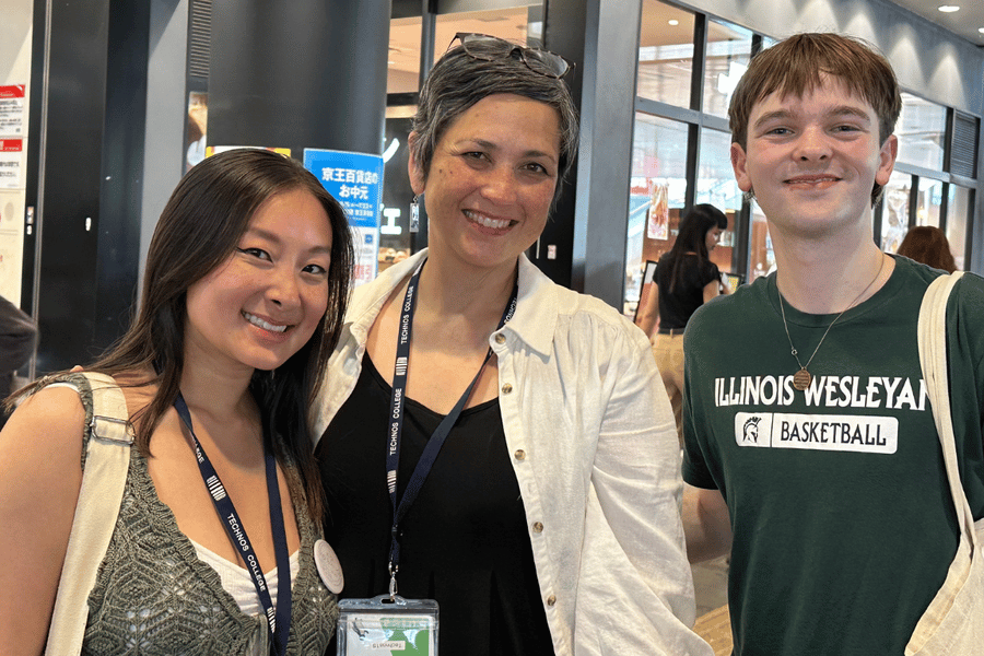 Deborah Halperin joined Emma Kudelka '27 and Trent Murray '27 Deborah Halperin with Emma Kudelka '27 and Trent Murray '27