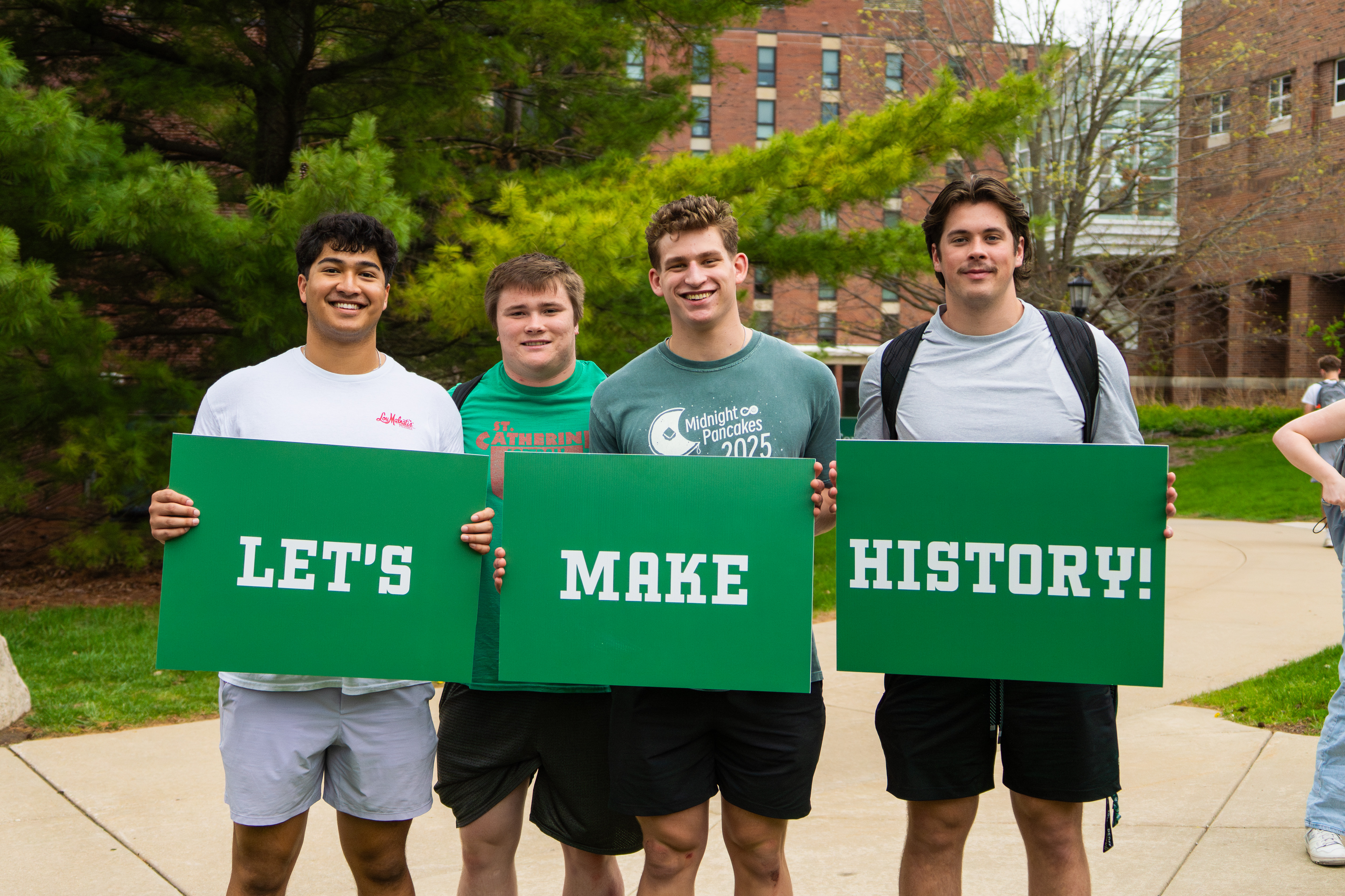 Students pictured from All in for Wesleyan.