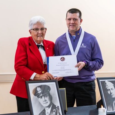 James Ingold receiving Legion of Honor award