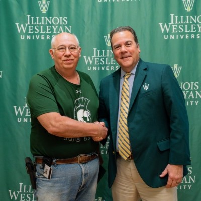 Michael Limacher with President Sheahon Zenger