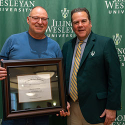 Michael Limacher with President Sheahon Zenger