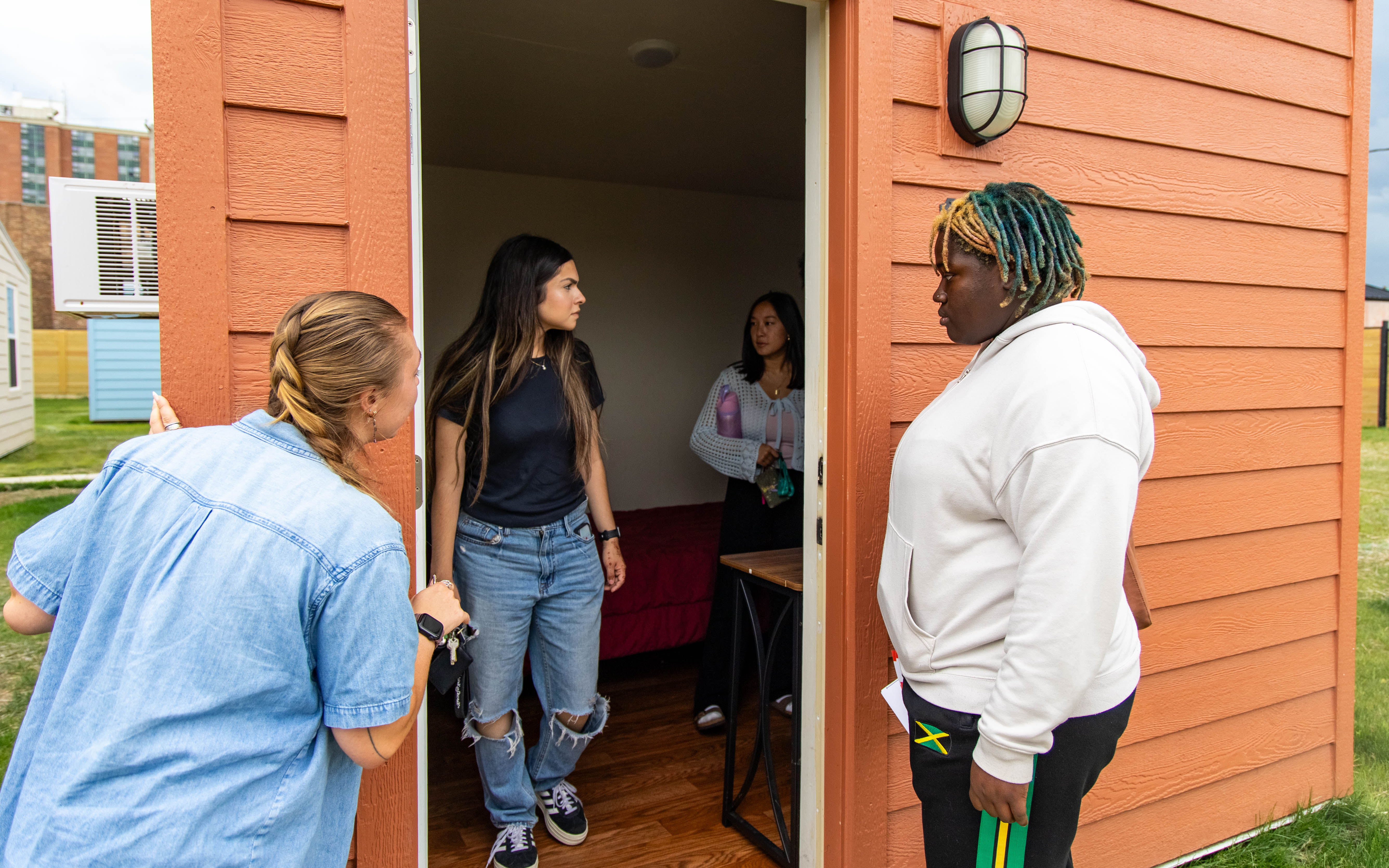 Students touring The Bridge.