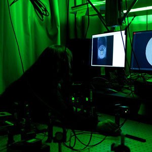 Wanda Lindquist in a quantum lab