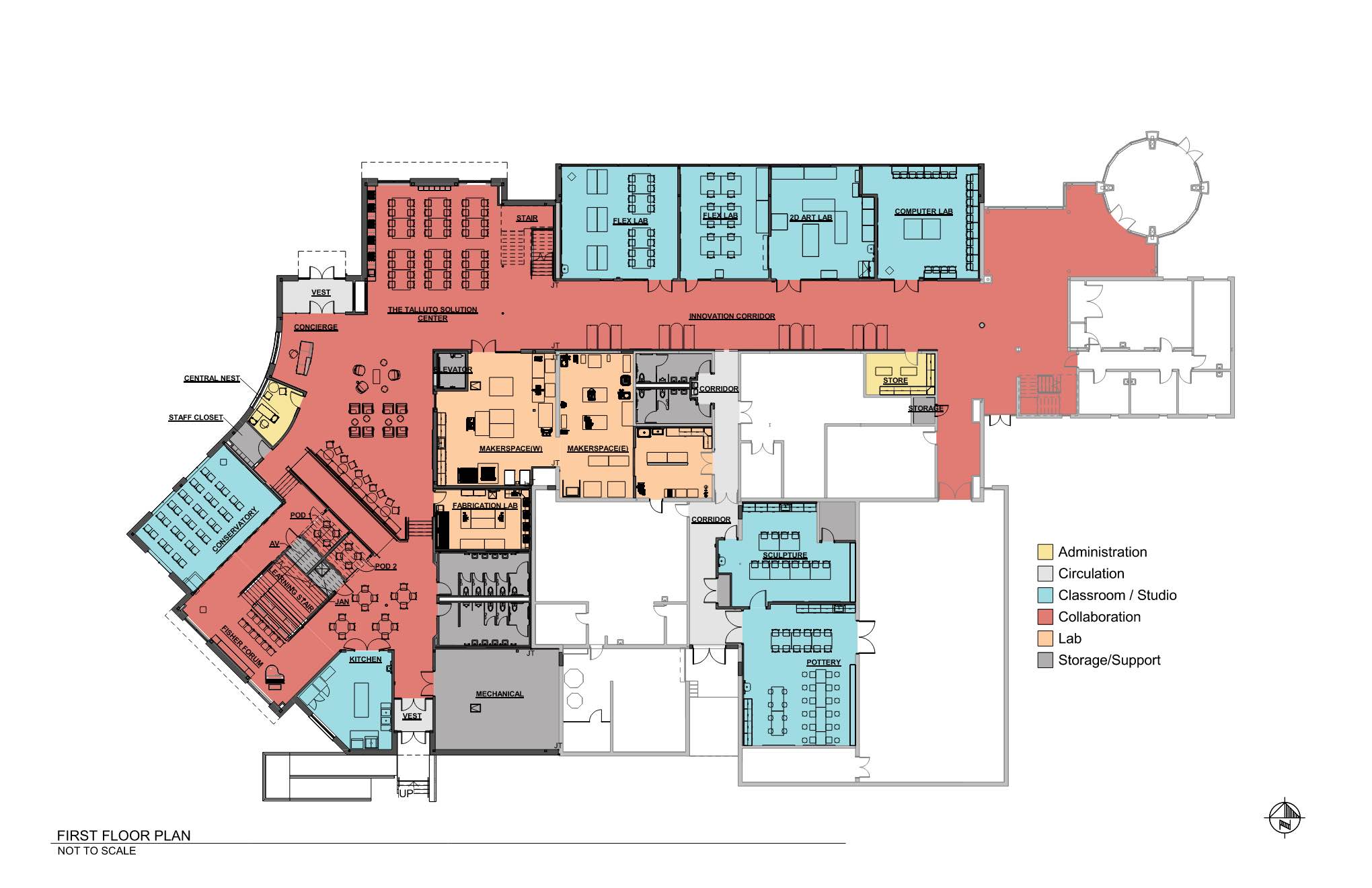 Petrick Idea Center first story plan