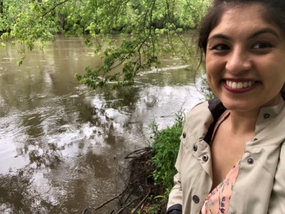 Ria Samir in the field conducting research