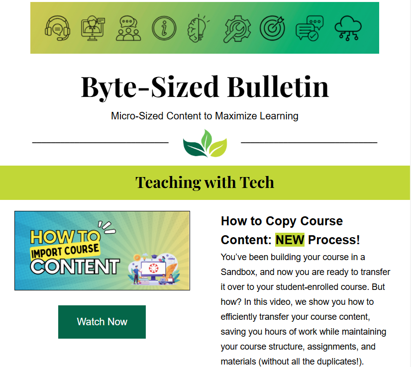 screencapture of byte sized bulletin november 2025