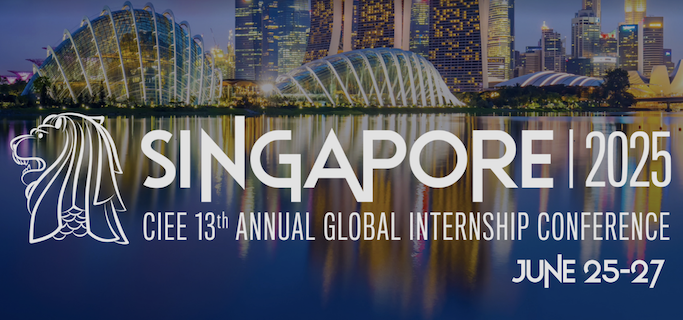 Advertisement for CIEE's 13th annual global internship conference. Advertisement for CIEE's 13th annual global internship conference.