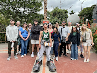 Equator Museum IWU class' group photo at the Earth's equator.