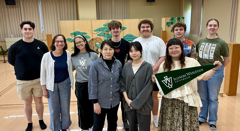 Group photo of IWU class in Japan.