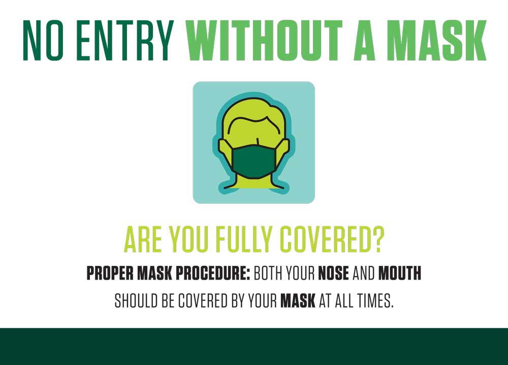 Proper Mask Procedure sign